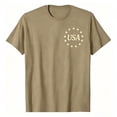 thumbnail image 2 of EliteGoogv Unisex Boys Girls Kids Graphic T-Shirts 4th of July Outfit Short Sleeve Crewneck Breathable & Lightweight Tee Tops 250th Independence Day Summer Casual ,Khaki,8Y - 9Y, 2 of 4