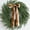 24-Inches, variant on Guvpev Christmas Wreath - 22 Inch Real Touch Norfolk Pine Wreath for Front Door, Christmas Wreath, Greenery Wreath with Ribbon Bell for Home Mantel Wall Window Indoor Outdoor Christmas Decorations