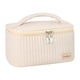 thumbnail image 2 of Bolso cosmético Advancent organizador de maquillaje compacto y portátil PU Blanco crema, 2 of 6