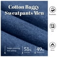 thumbnail image 5 of FEDTOSING Mens Fleece Lined Baggy Sweatpants Winter Wide Leg Comfy Elastic Waist Oversize Track Pants, 5 of 7