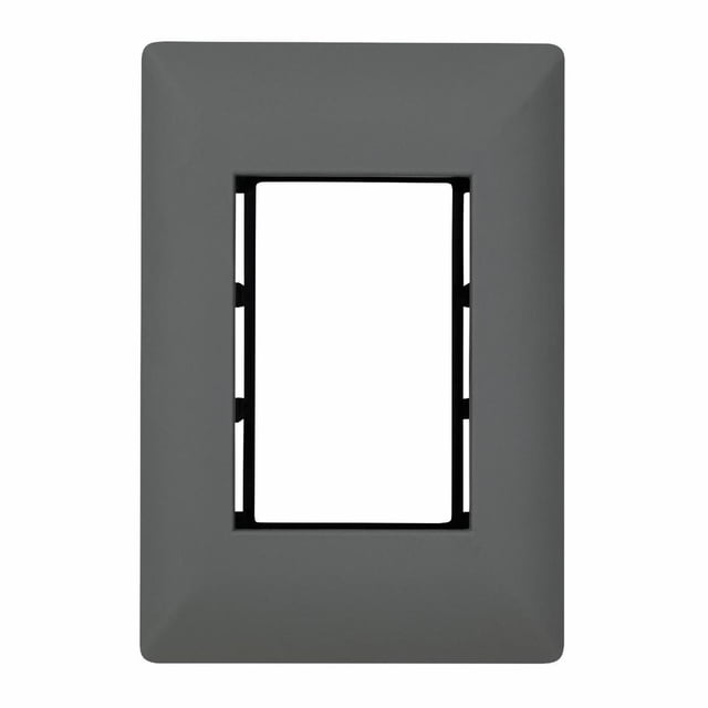 Placa 3 Módulos Lexan Gris Oscuro Mate Alpha
