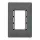 thumbnail image 1 of Placa 3 Módulos Lexan Gris Oscuro Mate Alpha, 1 of 3
