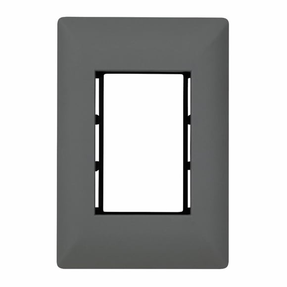 Placa 3 Módulos Lexan Gris Oscuro Mate Alpha
