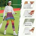 thumbnail image 6 of POLERORainbow Leopard Art Design Skirted Leggings with Skirts for Women High Waist Tennis Workout Pants with Pockets for Golf Tennis Pickleball Yoga Legging Butt Lifting Athletic Pants, 6 of 6