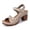 A-Beige200, variant on Womens Block Heel Ankle Strap Sandals Retro Hollow Perforated Dual Buckle Open Toe Ladies Sandals Summer Urban Walking Casual Sandals