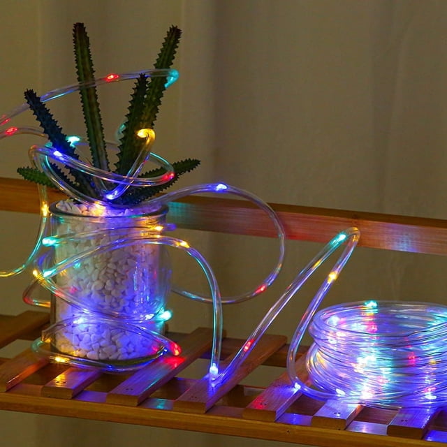 Lámpara de tubo de cobre solar LED para exteriores, luces de colores impermeables, luces decorativas para acampar, luz mágica de tubo de arcoíris