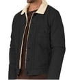 thumbnail image 7 of JXMVOJ Men's Leather Classic Trucker Jacket Long Sleeve Casual Outwear Coat, 7 of 7