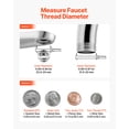 thumbnail image 5 of VEVOR 360° Rotating Faucet Aerator,5-Function 5-Flow Sink Sprayer Attachment,Bathroom Faucet Extender Head Replacement for 15/16inch Female Thread with Adapter & 55/64 inch Male, 5 of 9