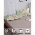 thumbnail image 3 of Vintage Map California King Pillow Case - Microfiber Bed Throw Pillow Covers, Western Retro Art Maps Decorative Lumbar Pillow Cover with Envelope Closure for Sofa/Travel 20"x40", 3 of 6