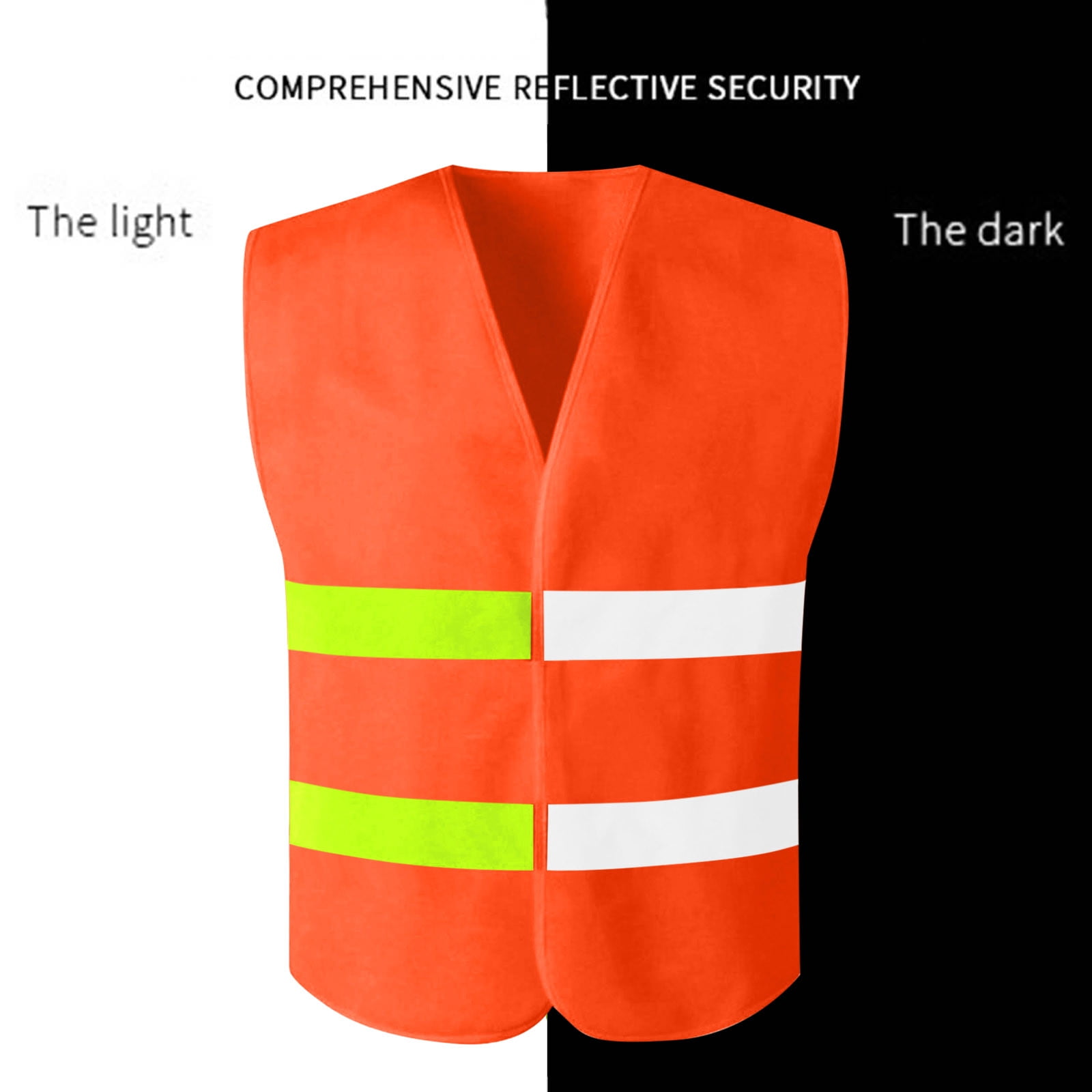 SZJXBUY Tool Vest for Men Construction High Visibility Mesh Sleeveless Reflective Vests with Pockets and Zipper Breathable Workout Outerwear Top Beige,Free Size