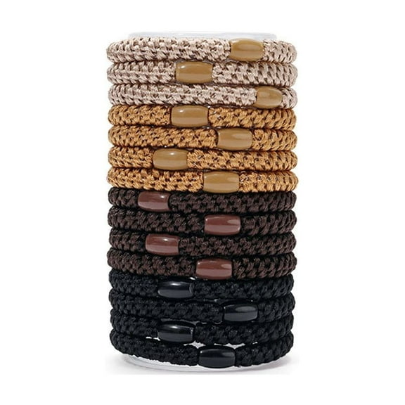 Chanana High Elastic Hair Bands - 15Pcs No Crease Soft Ponytail Holders & Sports Hair Ties for Hair, Strong Hold, Damage-Free Design