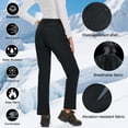 thumbnail image 5 of YUCOLEN Women's Waterproof Fleece Lined Snow Ski Pants Winter Warm Softshell Insulated Outdoor Hiking Pants Black M, 5 of 6