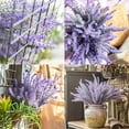 thumbnail image 2 of 6Pcs Artificial Lavender, Plastic Flowers Plants Faux Simulation Wedding Indoor Outdoor Bridal Bouquet Home Garden Office Kitchen Bathroom Balcony Wedding Arrangement Decoration Purple, 2 of 5