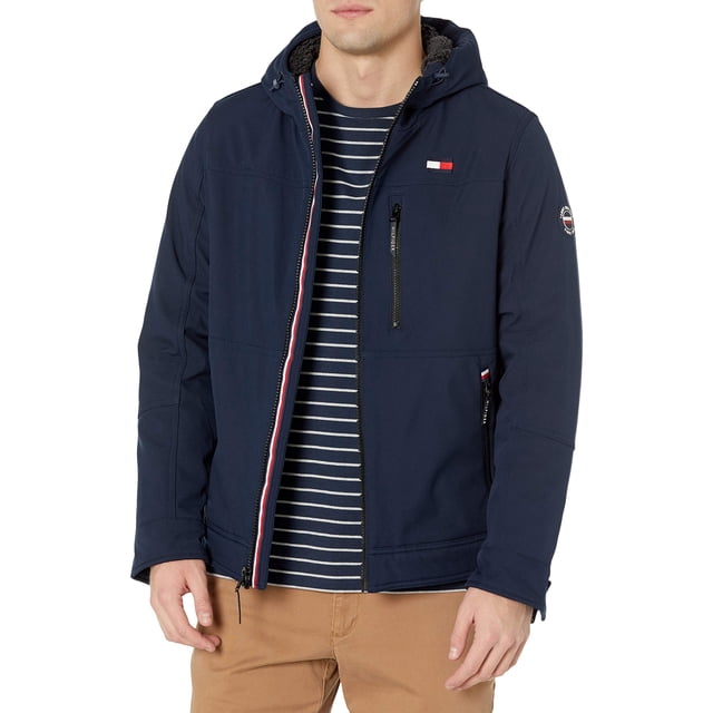Chaqueta Tommy Hilfiger rellena de tejido blando con forro de sherpa