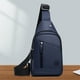 thumbnail image 4 of Sling Bag for Men Women | Crossbody Shoulder Bag with Headphone Hole | Waterproof Lightweight Design | Large Capacity 30x18x5cm | Hiking Travel Outdoor Camping Business | 1 Pack | Blue Gray, 4 of 6