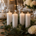 thumbnail image 6 of Hyoola 2" x 8" White Pillar Candles, 4 Pack, 56 Hour Burn Time, Dripless & Unscented, European Made with Smokeless Cotton Wicks for Weddings, Centerpieces, Events, Church & Home Decor, 6 of 6