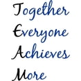 thumbnail image 1 of Custom Wall Decal Together Everyone Achieves More Living Room Sticker - Vinyl Wall - : 10 X 20", 1 of 1