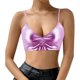 thumbnail image 1 of Gibobby Camiseta sin mangas pequeña con cuello Halter para mujer, traje de baño Sexy con corsé, ajustado, para playa, con escote en V profundo, Halter(Rojo,XG), 1 of 5