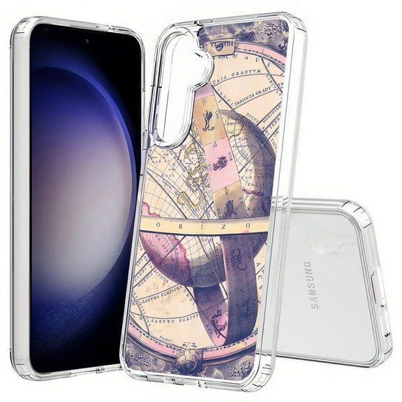 TalkingCase Slim Fit Phone Case Compatible for Samsung Galaxy S25(Not S25  Plus/Ultra), Antique Globe Print, Lightweight,Flexible, USA Print