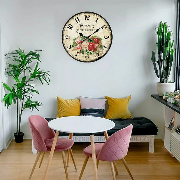 reloj decorativo Reloj de pared decorativo vintage adecuado para la decoracion del dormitorio la sala de estar y el comedor. Adepaton BST3001063 4 Walmart en linea