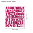 thumbnail image 2 of Uxcell Vinyl Self Adhesive Letter Number Sticker Decal Kit, Rose Red 81 Piece 4 Sheets, 2 of 5