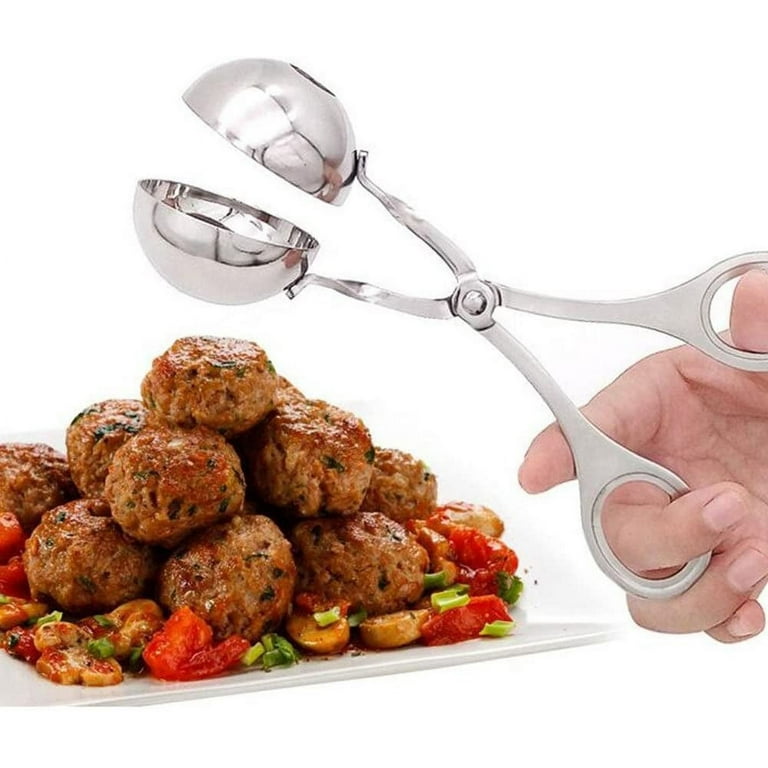 Meatball Scoop Ball Maker Mold Stainless Steel Meat Baller Tongs Non-Stick  Meatball Maker Cookie Scoop Kitchen Cooking Tools - AliExpress