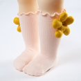 thumbnail image 2 of B91xZ Baby Girls Bobby Socks Super Soft Non-Slip Socks,Beige Small, 2 of 5
