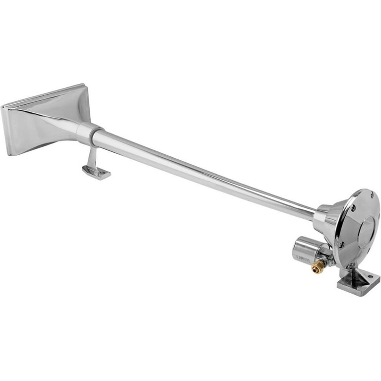 Vixen Horns Train Air Horn - Stainless Steel Dual Trumpet Super Loud Horn For Trucks, Boats & 12V Vehicles