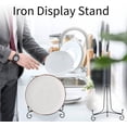 thumbnail image 2 of Iron Display Stand, Metal Easel Classic Table Display Stand Light Frosting To Make Focus On Showpiece Enhancing Home Taste For Decorating Plates Photo Frames(8in),Easels, 2 of 8