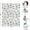 thumbnail image 4 of White Dinosaurs Skeletons Pattern Blanket,Comfortable Soft Flannel Throw Blanket,All Season,Warm Lightweight Blankets for Sofa Bed Couch Living Room Chair,30"x40", 4 of 4