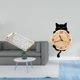 thumbnail image 2 of Bandeja para servir,Bandeja rectangular para servir en la cocina con asa,Reloj de pared,Reloj de pared decorativo para baño o dormitorio,Reloj de pared para gatos silencioso,sin tictac,ideal, 2 of 8