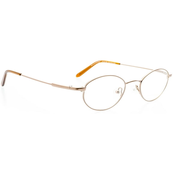 Optical Eyewear - Oval Shape, Metal Full Rim Frame - Prescription Eyeglasses RX, Pale Copper