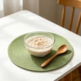 thumbnail image 6 of 4 Pcs Round Braided Placemats, 15" Woven Braided Place Mats, Rustic Table Decors, Heat Resistant Placemats, Washable Circle Table Mats, Dining Table Protectors, Hand Weave Table Linens, 6 of 6