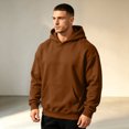 thumbnail image 2 of Men's Heavy Blend Drawcord Hooded Sweatshirt fall winter Casual Long Sleeves Hooded Sweatshirt with Kangaroo Pockets Coffee M, 2 of 6
