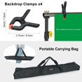 thumbnail image 4 of LINCO Lincostore Backdrop Support Stand Kit 10x6.5ft Adjustable Photography Studio Photo Background Support System with Carrying Bag for Green Screen Muslin, 4171, 4 of 7