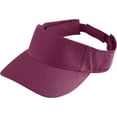 thumbnail image 2 of Augusta Boy's Sport Twill Cotton Visor, Maroon, One Size, 2 of 2