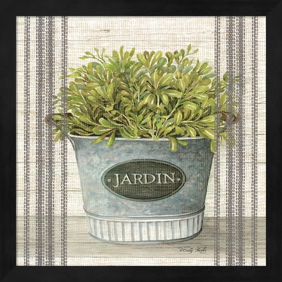 Galvanized Jardin by Cindy Jacobs, Framed Wall Art, 13.25W x 13.25H