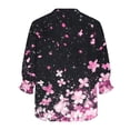 thumbnail image 5 of Ruimatai Women's Casual V-Neck Button Up Cardigan 3/4 Sleeve Soft Print Blouse Top for Spring Summer Fall Fashion Outfit, 5 of 6