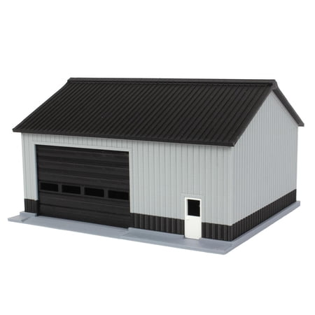 1/64 Gray/Black 40ft x 30ft "Papa's Shop" Farm Shed, 3D Printed Farm Model RW-41
