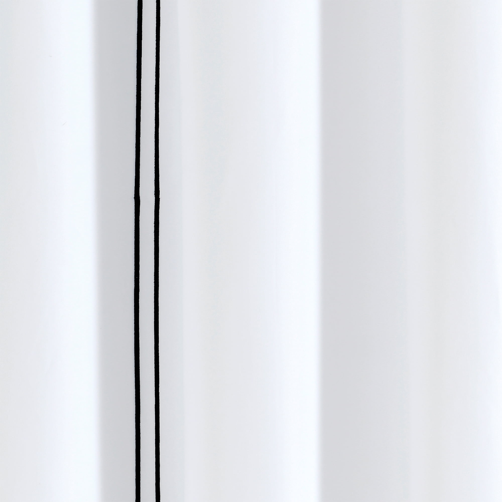 Lush Decor Micro Fiber Hotel Collection Shower Curtain White/Black Single 72X72