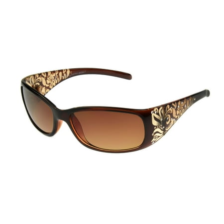 Foster Grant Women's Brown Wrap Sunglasses G06