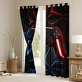 thumbnail image 3 of Gamer Curtains Gaming Console 30%-50% Blackout Curtains Young Man Geometric Gaming Curtains & Drapes Neon Lights Gamepad Window Treatments 52Wx84L, 3 of 5