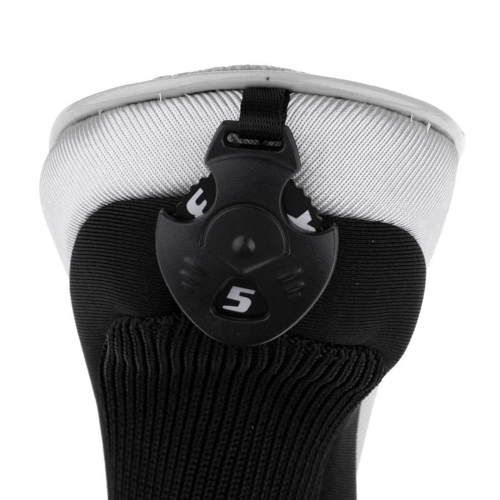 Axioma 5-8 pieces Golf Hybrid UT Club Head Cover Headcover with Number Tag Gray 6 Pcs