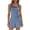 *Blue, variant on Women's Striped 2 Piece Outfit ,Sleeveless Square Neck Cami and Elastic Waist Short ,Soft Sleep Loungewear Outfit Hot Pink,S