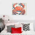 thumbnail image 4 of COMIO Coastal Canvas Wall Art Set Of Two Hand Painted Blue and White Crab Paintings Modern Abstract Animal Nautical Artwork with Gold Foil for Living Room Bedroom Bathroom Nursery Decor, 4 of 4