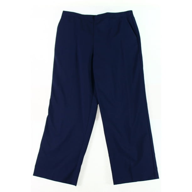 Alfred Dunner - Alfred Dunner NEW Navy Blue Womens Size 16 Pull-On Straight-Leg Pants - Walmart