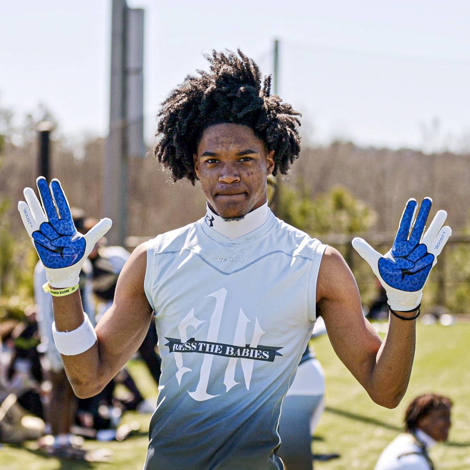 Football Gloves Peace Stealth 6.0 Boost Plus Technology Men's Receiver Gloves - Adult and Youth Sizes