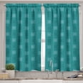 thumbnail image 2 of Ambesonne Moroccan Valance & Curtain, Timeless Orient Motifs, 55"x36", Teal Pale Blue White, 2 of 6