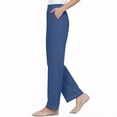 thumbnail image 4 of Comfy Fit Pants for Women Over 50 Straight Leg Elastic Waist Solid Pants Perfect Drape High Rise Pull-On Stretch Pants, M, 4 of 7