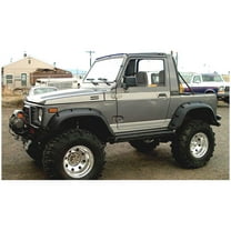 Bushwacker by RealTruck Pocket/Rivet Style Front Fender Flares | 2-Piece Set, Black, Smooth Finish | 60015-07 | Compatible with 1986-1995 Suzuki Samurai